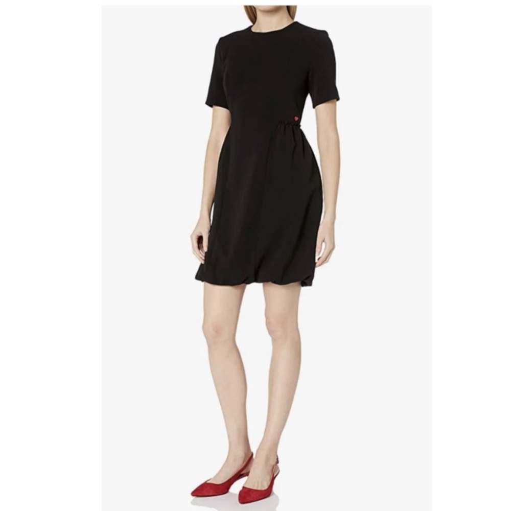 Dear Drew by Drew Barrymore Women's Size 10 Black Tulip Dress with Red Heart